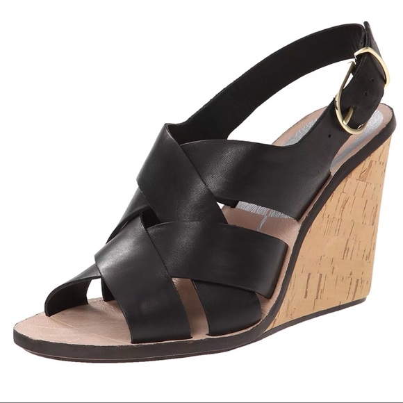 Dolce Vita Black REMIE WEDGE SANDAL Sz. 10 NWT - Picture 1 of 4